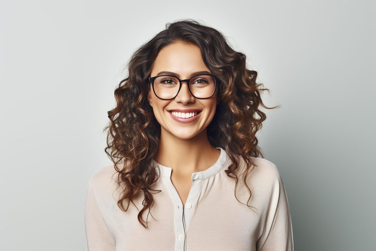 Portrait of business woman holding digital tablet